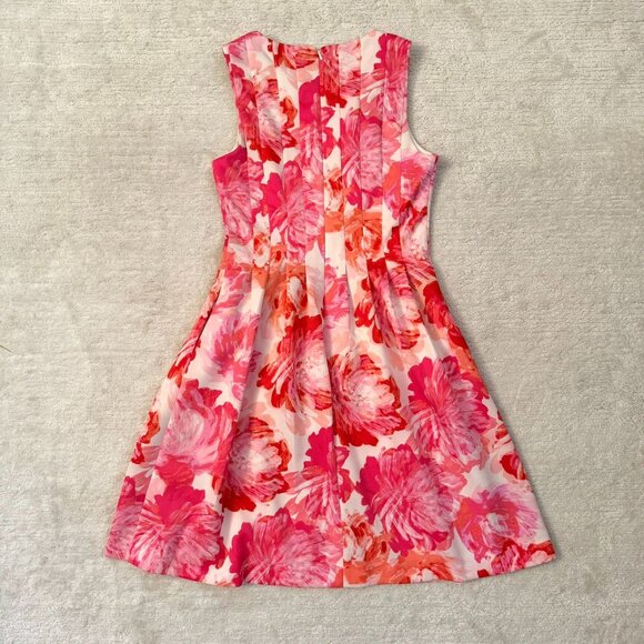 Jessica Howard Floral Print Dress Size 6 Sleeveless Fit Flare Coquette Feminine - Picture 9 of 11